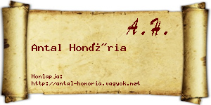 Antal Honória névjegykártya